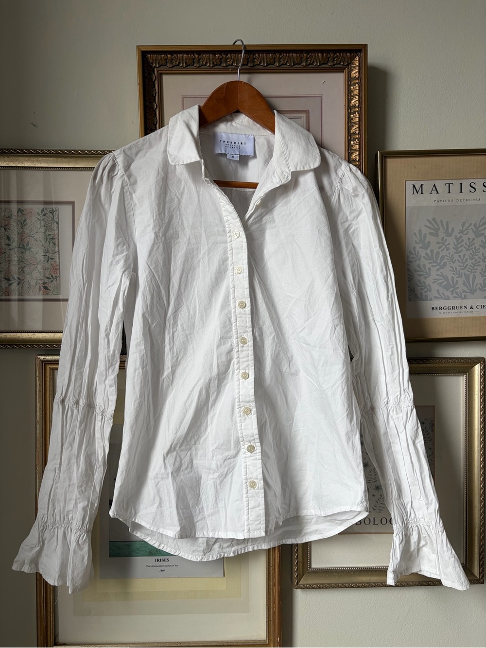 THE SHIRT by Rochelle Behrens 100% Cotton Button Down Medium White